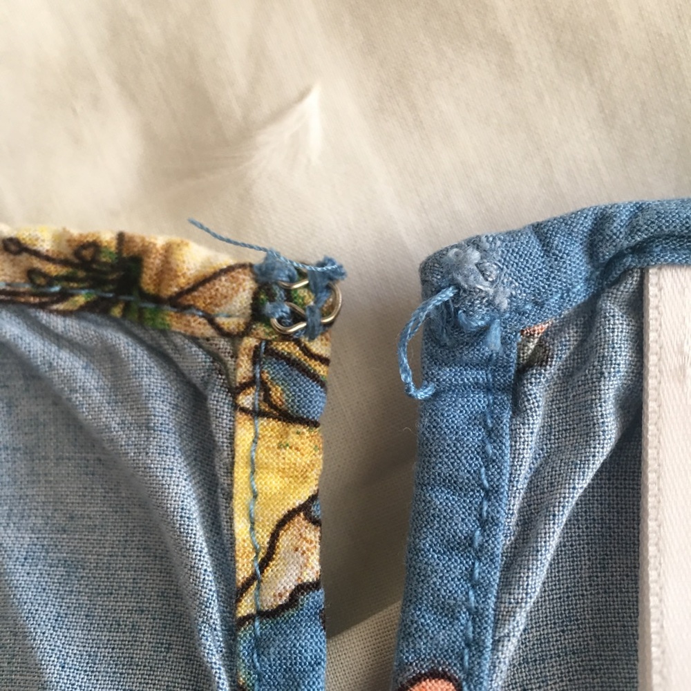 Blue Floral Romper - Picture 3 of 4